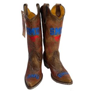 GAMEDAY BOOTS Southern Methodist University SMU Mustangs NEW Sz 6.5 Cowboy Boots